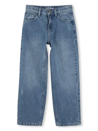 Zadig & Voltaire Kids' Logo-patch Jeans In Blue