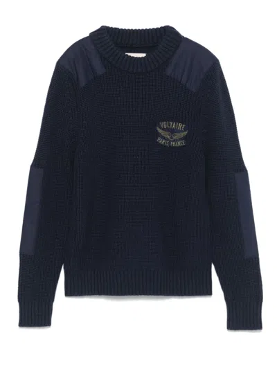 Zadig & Voltaire Kids' Logo-patch Jumper In 83d