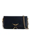 Zadig & Voltaire Zadig  Voltaire Logo-plaque Clutch Bag In Black