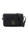 Zadig & Voltaire Logo-plaque Leather Shoulder Bag In Black