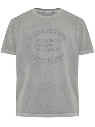 Zadig & Voltaire Logo-print T-shirt In Grey