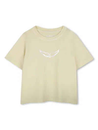 Zadig & Voltaire Kids' Logo-print T-shirt In Yellow