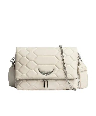 Zadig & Voltaire Logo Shoulder Bag In Nude