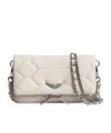 Zadig & Voltaire Logo Shoulder Bag In White