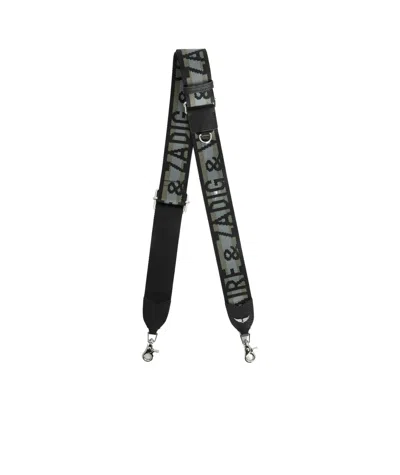Zadig & Voltaire Logo Shoulder Strap In Black