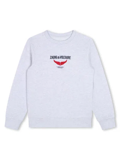 Zadig & Voltaire Kids' Logo Sweatshirt In Grey
