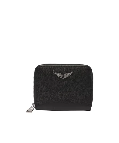 Zadig & Voltaire Logo Wallet In Black