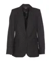 Zadig & Voltaire Visko Double-breasted Embellished Velvet Blazer In Black