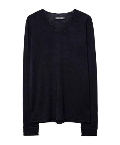 Zadig & Voltaire Long-sleeved Sweater In Black