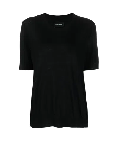 Zadig & Voltaire Long-sleeved Sweater In Black