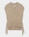 Zadig & Voltaire Womens Oatmeal Maddy Sleeveless Cashmere Jumper In Oatmeal