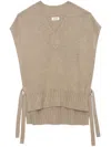 Zadig & Voltaire Womens Oatmeal Maddy Sleeveless Cashmere Jumper In Neutrals