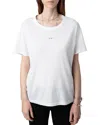 Zadig & Voltaire Mar Rhinestone Wings Tee In Blanc