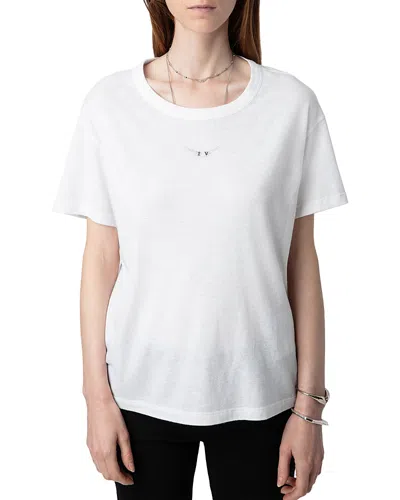 ZADIG & VOLTAIRE MAR RHINESTONE WINGS TEE