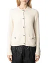 Zadig & Voltaire Marya Cardigan In Ecru
