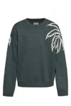Zadig & Voltaire Marko Palm Tree Regular Fit Sweater In Green