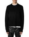 Zadig & Voltaire Marko Wool Crewneck Sweater In Noir