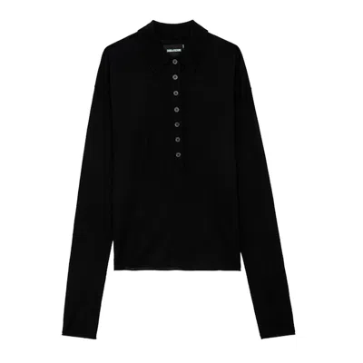 Zadig & Voltaire Marly Cashmere Jumper In Noir