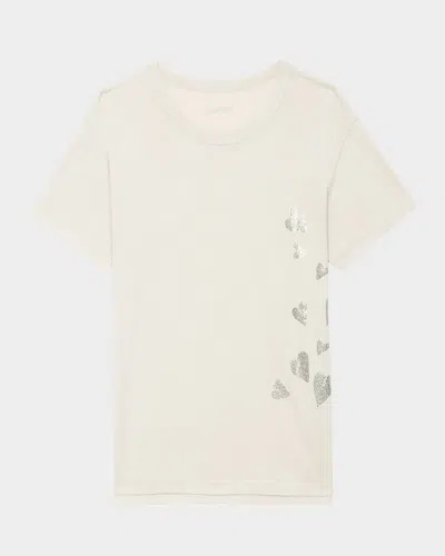ZADIG & VOLTAIRE MARTA EMBELLISHED HEART T-SHIRT