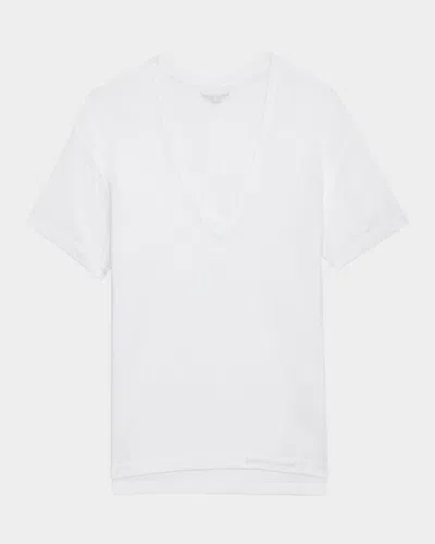 Zadig & Voltaire Marta Embellished Wings V-neck Tee In White