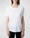 Zadig & Voltaire Mar Rhinestone Wings Tee In Blanc