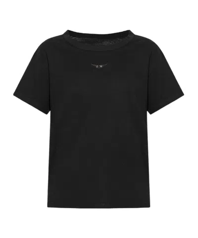 Zadig & Voltaire Marta Wings-appliqué T-shirt In Black