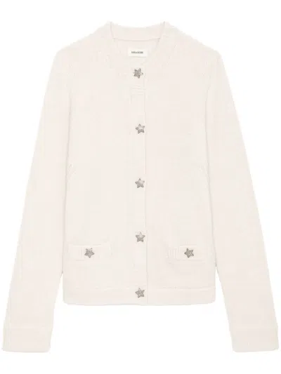 Zadig & Voltaire Marya Cardigan In Ecru