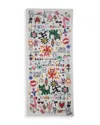 Zadig & Voltaire Womens Flash Delta Graphic-print Cotton Scarf In Flash