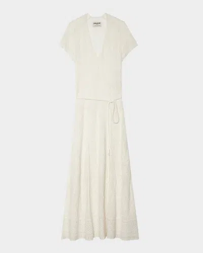 ZADIG & VOLTAIRE MELODY POINTELLE MAXI DRESS