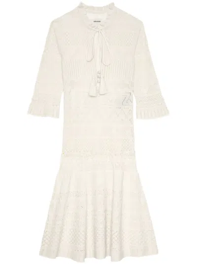 Zadig & Voltaire Memphisa Dress In Ecru