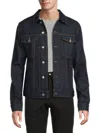 Zadig & Voltaire Men's Art Is Truth Graphic Back Denim Jacket In Blue