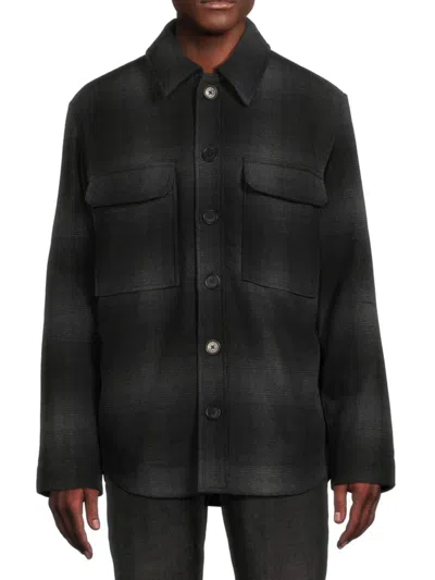 Zadig & Voltaire Men's Bryant Plaid Shirt Jacket In Noir