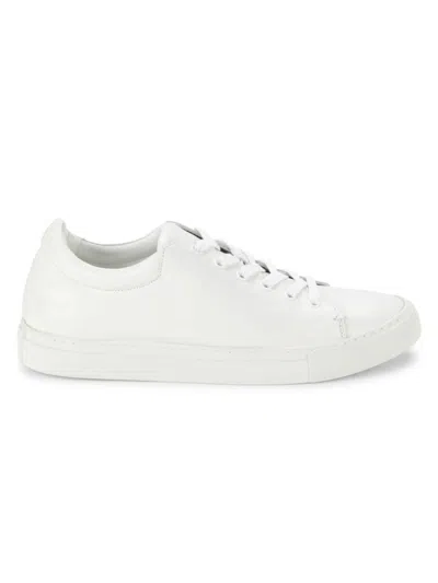 Zadig & Voltaire Men's Fred Leather Sneakers In Blanc
