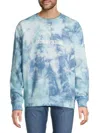 Zadig & Voltaire Men's Simba Logo Tie Dye Sweatshirt In Blue