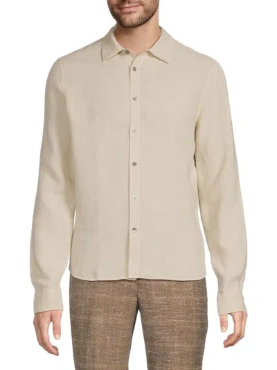 Zadig & Voltaire Men's Stan Linen Shirt In Natural