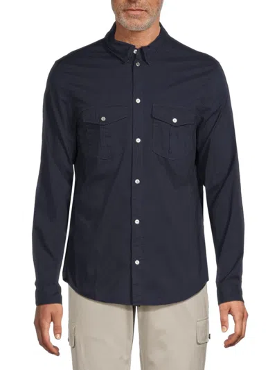 Zadig & Voltaire Men's Thibaut Solid Shirt In Navy