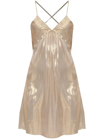 ZADIG & VOLTAIRE METALLIC-EFFECT MINI DRESS