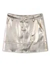 Zadig & Voltaire Metallic-effect Skirt In Gold
