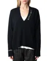 Zadig & Voltaire Womens Black Miky V-neck Cashmere Jumper In Black
