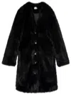 Zadig & Voltaire Milas Faux-fur Coat In Black