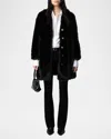 Zadig & Voltaire Milas Faux-fur Coat In Noir