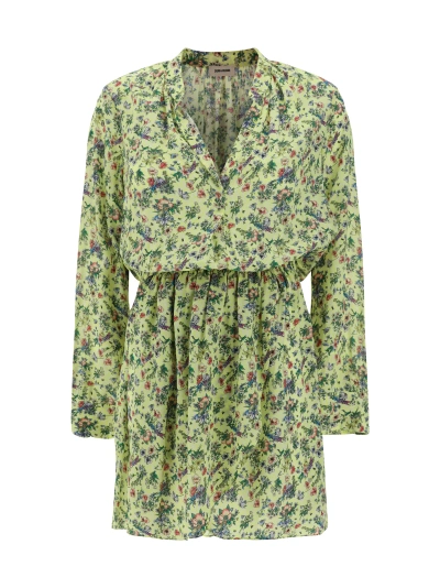 Zadig & Voltaire Rinka Floral Long Sleeve Dress In Cedra