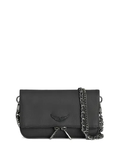 Zadig & Voltaire Mini Rock Clutch Bag In Grey