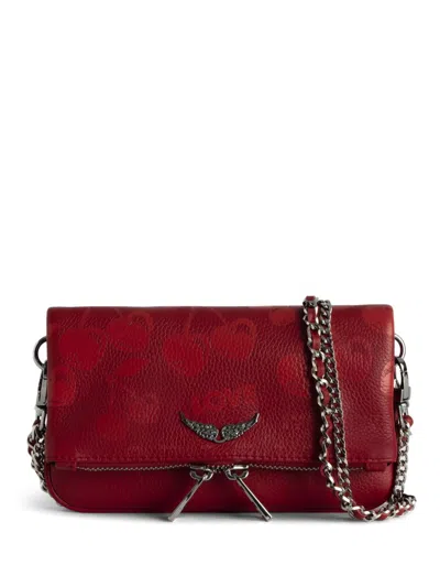 Zadig & Voltaire Mini Rock Clutch Bag In Red