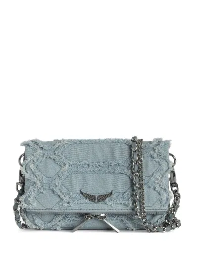 Zadig & Voltaire Mini Rock Crossbody Bag In Blue