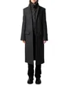 Zadig & Voltaire Mio Wool Blend Coat In Anthracite