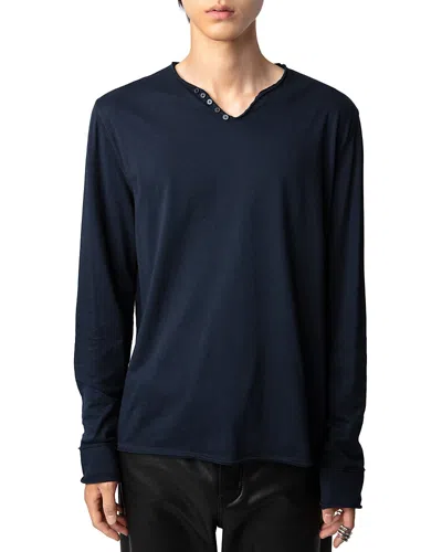 Zadig & Voltaire Monastir Henley Tee In Agathe