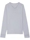 Zadig & Voltaire Monastir Long-sleeve T-shirt In Grey