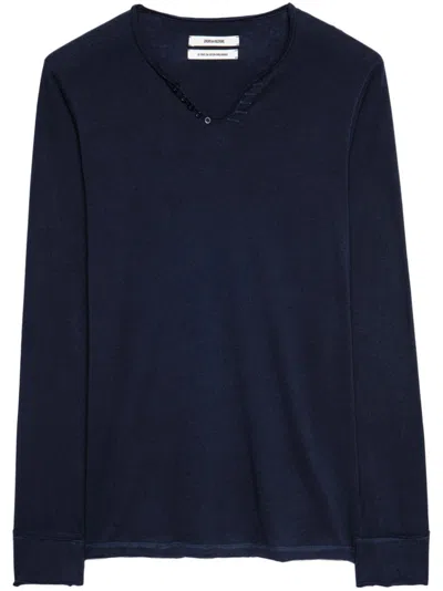 Zadig & Voltaire Monastir T-shirt In Blue
