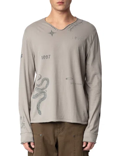 Zadig & Voltaire Tommy T-shirt In Grey